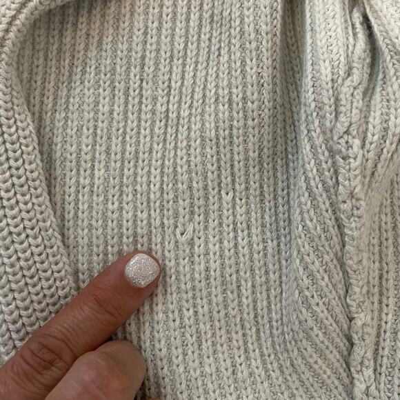 Rachel Zoe Women’s Hooded Sweater Ribbed Knit Pullover sz S Neutral Cream Gray - Picture 10 of 11